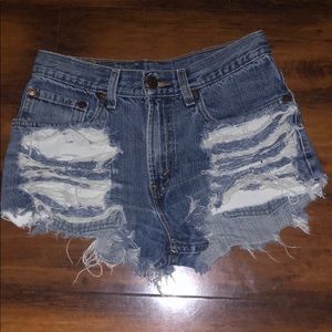 Levi's high waisted shorts!